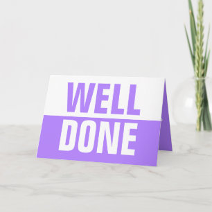 Cartão Well Done Greetings card