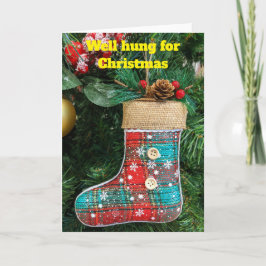 Cartão Well hung for Christmas.