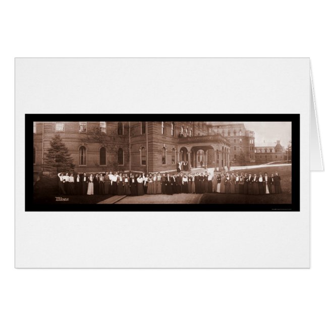 Cartão Wellesley College MÃE Foto 1903 (Frente Horizontal)
