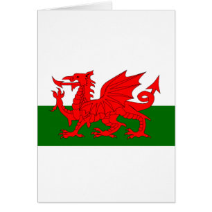 Cartão Welsh Dragon Flag