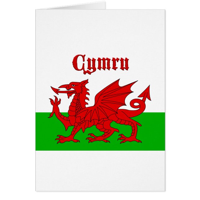 Cartão Welsh Flag Cymru (Frente)