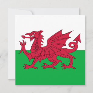 Cartão Welsh Flag (País de Gales) (Welsh Dragon)
