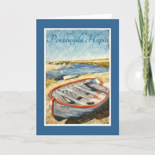 Cartão Welsh Greeting Birthday Card: Norfolk Dinghy