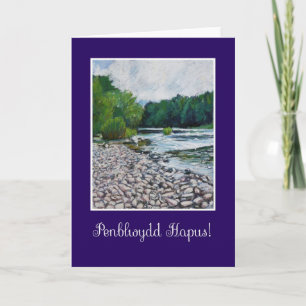 Cartão Welsh Greeting Birthday Card: River Usk