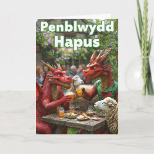 Cartão Welsh Happy Birthday Card