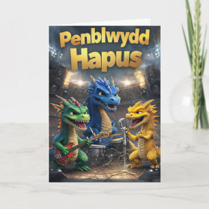 Cartão Welsh Happy Birthday Card