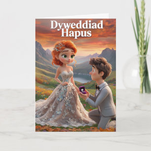 Cartão Welsh Happy Noivado Card
