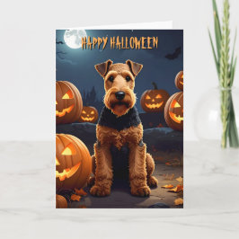 Cartão Welsh Terrier Halloween