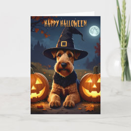 Cartão Welsh Terrier Halloween