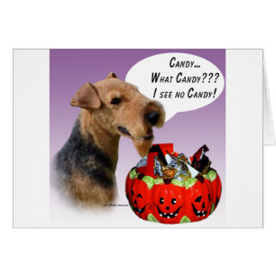 Cartão Welsh Terrier Halloween Candy