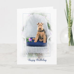 Cartão Welsh Terrier no aniversário da presidência