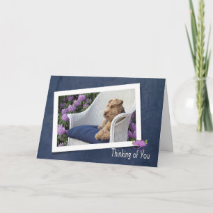 Cartão Welsh Terrier pensando em você