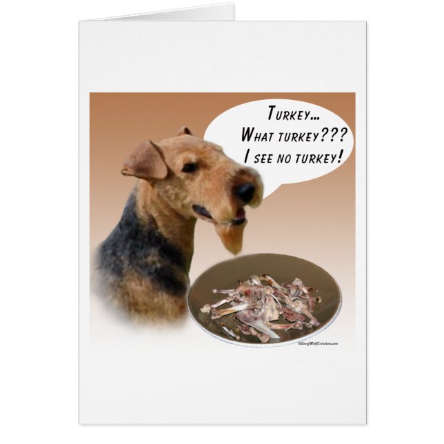 Cartão Welsh Terrier Turquia (Frente)