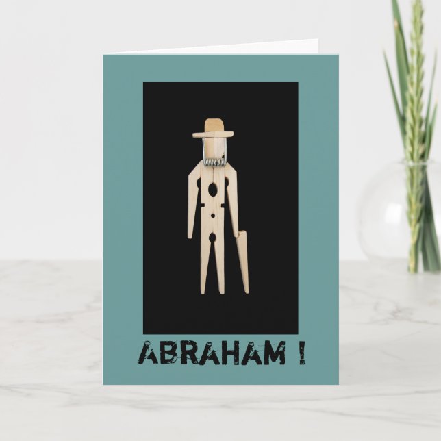 Cartão Wenskaart Abraham 50 jaar (Frente)