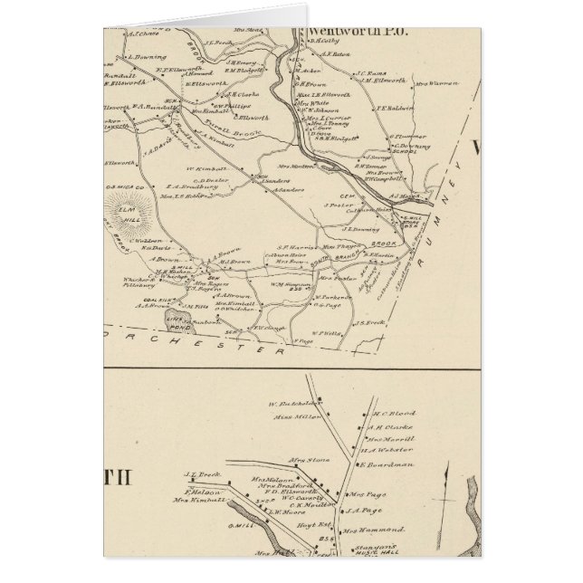 Cartão Wentworth, Grafton Co (Frente)