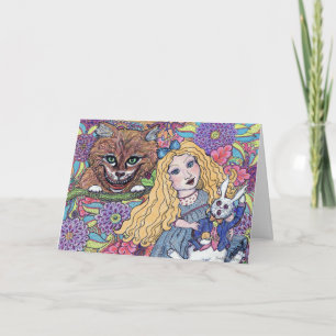 Cartão We're All Mad Here! 5x7 Greeting Card