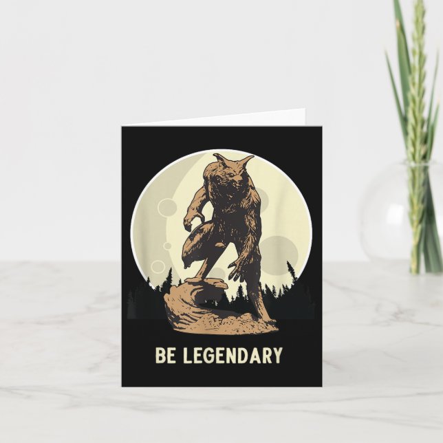 Cartão Werewolf Be Legendary Motivational Insrational  (Frente)