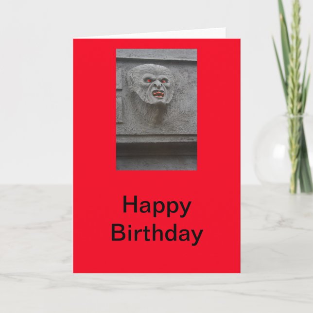 Cartão Werewolf Happy Birthday Card (Frente)