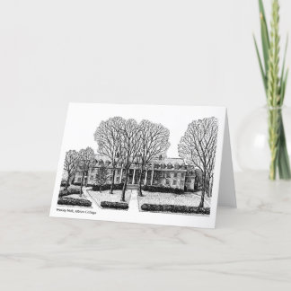 Cartão Wesley Salão, faculdade de Albion, notecard