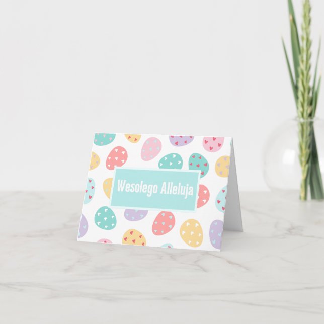 Cartão Wesołego Alleluja, Felz pascoa polonês (Frente)