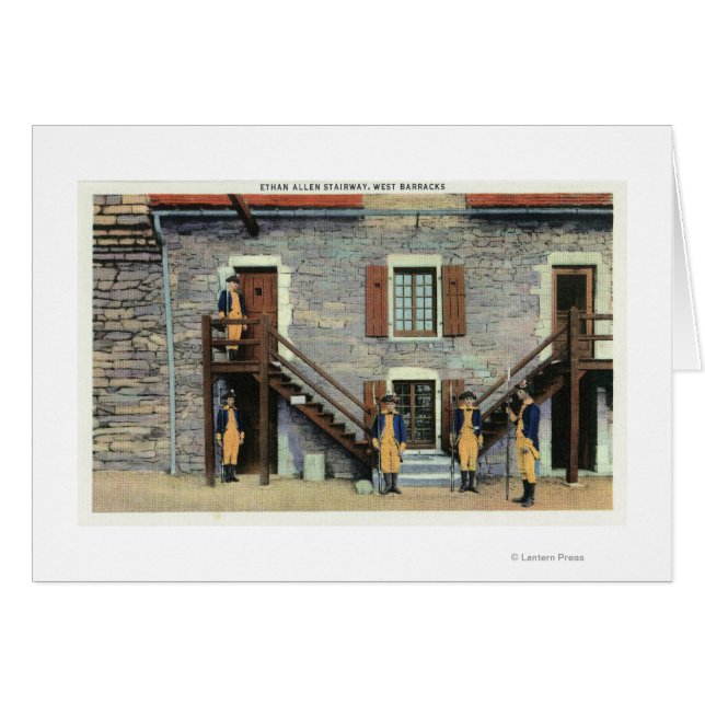 Cartão West Barracks, Ethan Allen Stairway Scense (Frente Horizontal)