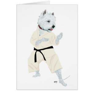Cartão West Highland Terrier KARATE!