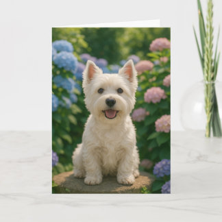 Cartão West Highland Terrier Primavera Summer Card