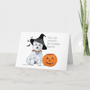 Cartão West Highland White Terrier Halloween