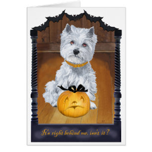 Cartão West Highland White Terrier HALLOWEEN