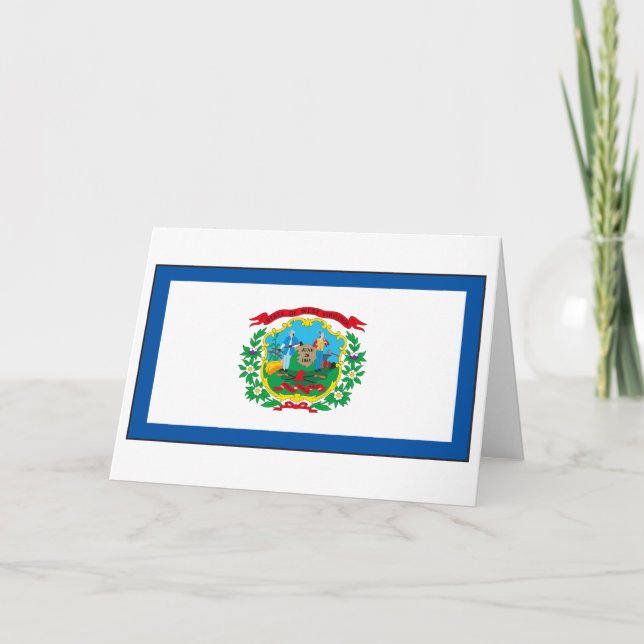 Cartão West Virginia Flag (Frente)
