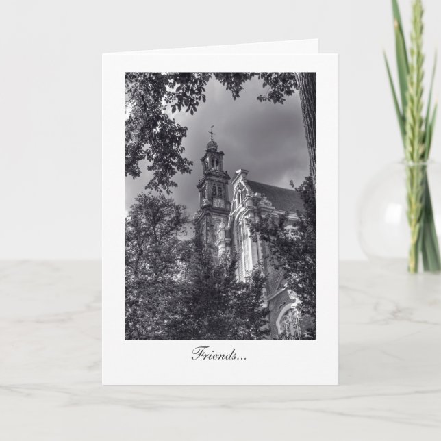 Cartão Westerkerk, Igreja de Amsterdã - Amigos (Frente)