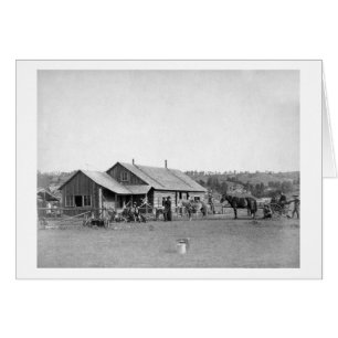 Cartão Western Ranch House em fotografia de Dakota do Sul
