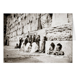 Cartão Western Wall- Foto de Felix Bonfils- cerca de 1870