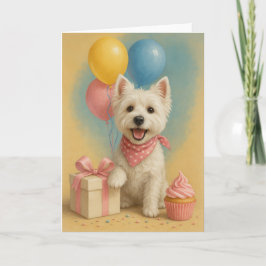 Cartão Westie Birthday