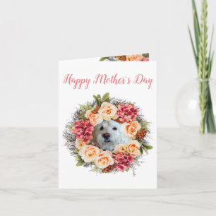 Cartão Westie Floral Mother's Day Greeting Card