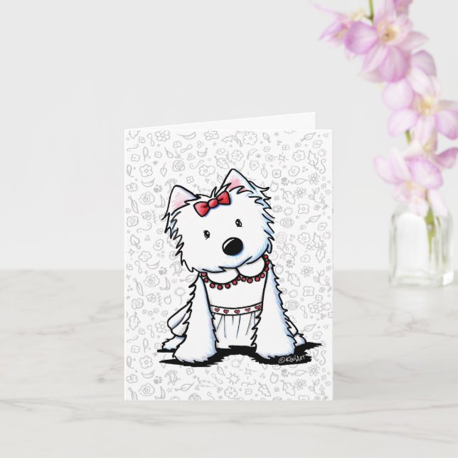 Cartão Westie Girl Card (Orquídea)