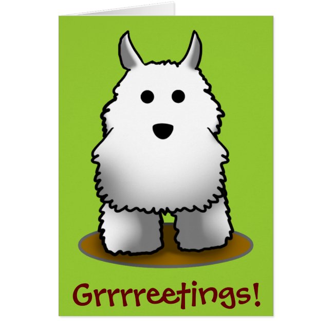 Cartão Westie Grrrreetings! (Frente)