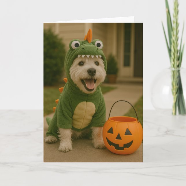 Cartão Westie Halloween (Frente)