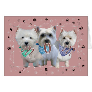 Cartão Westie Mamãe Cards