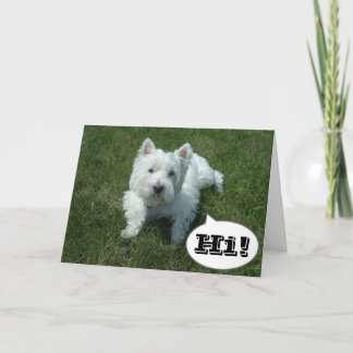 Cartão Westie no Grass Photo Greeting Card