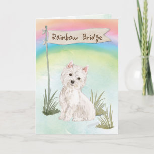 Cartão Westie Pet Sympathon Rainbow Bridge