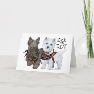 Cartão Westie Scottie ou Gostosuras