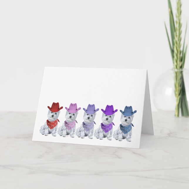 Cartão Westin Cowboys All in a Line (Frente)