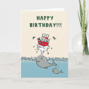 Cartão Whales Birthday Card