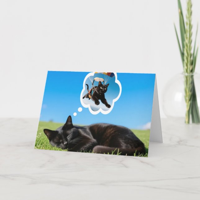 Cartão What cats dream about! Card (Frente)