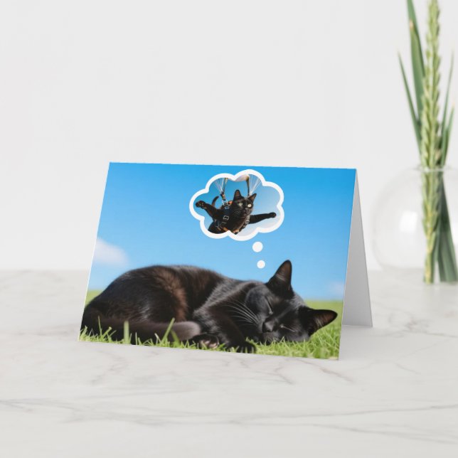 Cartão What cats dream about! Card (Frente)