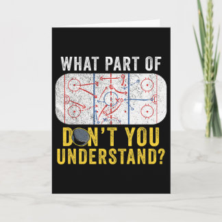 Cartão What Part Of Don't You Understand Funny Hockey Mom