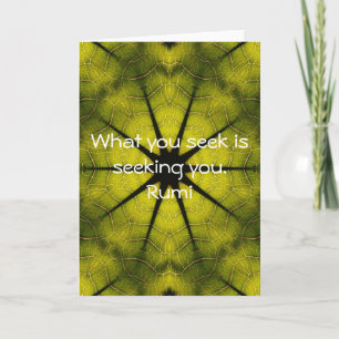 Cartão What you seek Rumi Wisdom Attraction Quotation