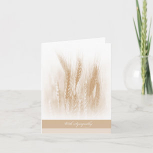 Cartão Wheat Sympathy Note Card