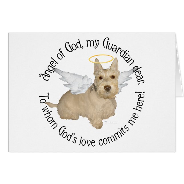 Cartão Wheaten Scottish Terrier Angels (Frente Horizontal)